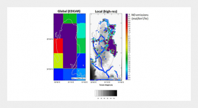 Assessment of High-resolution Local Emissions and Land-use in Air Quality Forecasting at an Urban, Coastal, Desert Environment